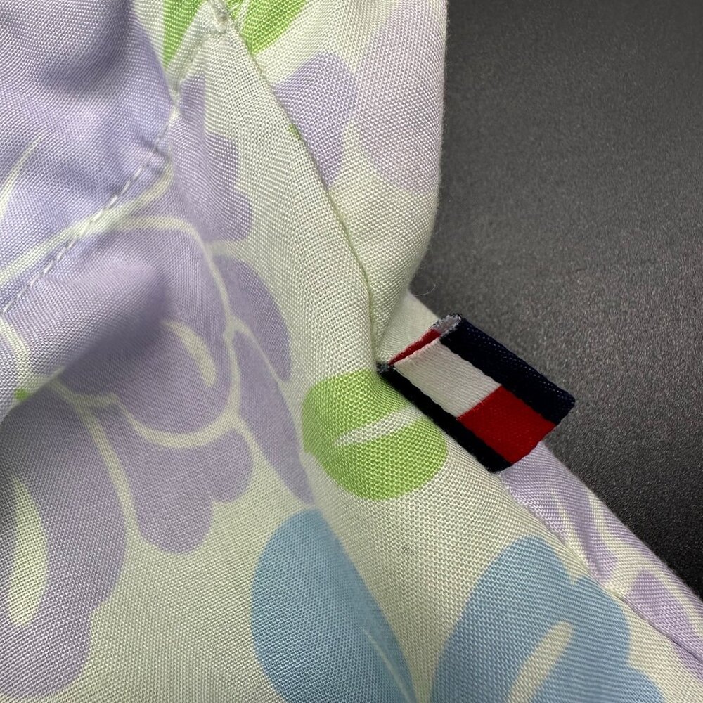 Womens Floral Pajama Set Large Tommy Hilfiger Purple Blue Green Sleepwear Flower - Picture 5 of 7